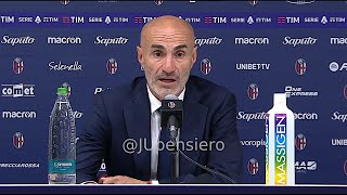 MONTERO post BolognaJuve 33 conferenza stampa quotThiago Motta è un grande uomo su Yildizquot [upl. by Nomyar]