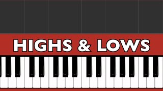 Highs amp Lows  Hillsong Young and Free  Piano Tutorial [upl. by Kovar]