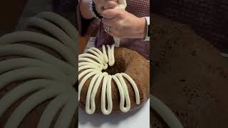 How to frost a Bundt cake the easy way bundtcake cake cakedecorating momlife frosting recipes [upl. by Vasilis]