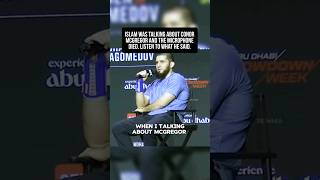 Islam Makhachev was asked about Conor McGregor and this happened 😂 [upl. by Felicie141]