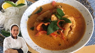 Thai Curry • How To Make Thai Red Curry Chicken 紅咖哩雞肉 ThaiChef Food [upl. by Agueda782]