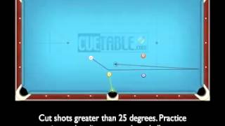 Long Distance Cue Ball Control And Side Pocket Cut Shots [upl. by Ahsienat]