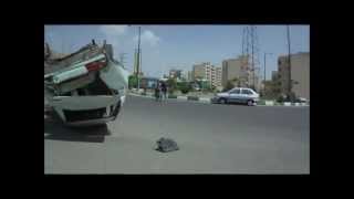 ‪35 Meter Jump With Car  Iranian Stunt Crew  stunt13 [upl. by Cai]