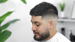 MID FADE TEXTURED CROP HAIRCUT TUTORIAL 2K20 [upl. by Olcott399]