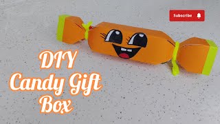 How To Make A Paper Candy Gift Box 🍬🍭 DIY Candy Gift Box Candy Box  Paper Candy box MuntahaImaginativeCraft [upl. by Ehcnalb]