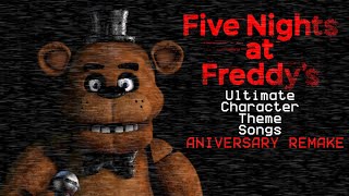 FNAF CHARACTER THEME SONGS 2024 REMASTER  PingumaniaYT [upl. by Bumgardner]