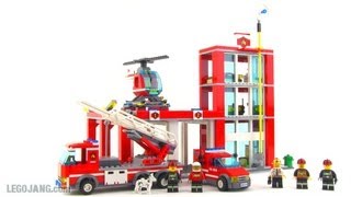 LEGO City Fire Station 60004 set review [upl. by Ibmab425]