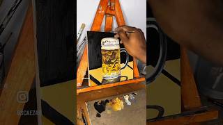 Painting a glass of beer 🍺 art shorts satisfying trending [upl. by Ria278]