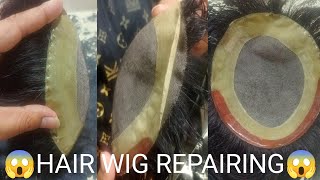 Repair Hair Wig Border  Hair Wig Repairing  Repairing Hair Wig at home  By Sufyan Rehmani  pak [upl. by Eilrebma]