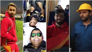 International cricketers listening to punjabi music  hassan ali shadab khan having fun psl 4 2019 [upl. by Treblih892]