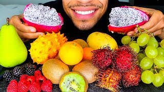 ASMR EXOTIC FRUIT MUKBANG  DRAGON FRUIT KIWANO HORNED MELON PEPINO MELON RAMBUTAN  NO TALKING [upl. by Arnst54]