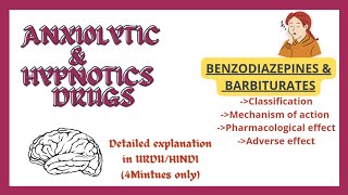 Anxiolytics amp hypnotics Sedative Benzodiadepines Vs Barbiturates in urduhindi by learning belt [upl. by Annette214]