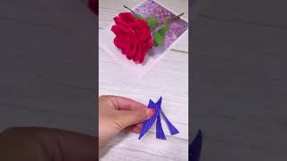 Flor de papel crepom passo a passo Rosa de papel diy [upl. by Eiramenna376]