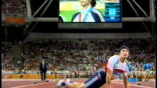 2004 olympics Andreas Thorkildsen javelin winning throw [upl. by Yuzik]