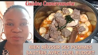 RECETTE DE POMME DE TERRE SAUTÉES A LA VIANDE DÉLICIEUX  BUDGET POUR LE FAIRECUISINE CAMEROUNAISE [upl. by Adolphe]