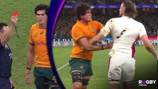 Darcy Swain red card incident  Wallabies v England [upl. by Trotter280]