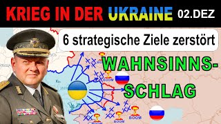 02DEZ GROßER ERFOLG  RUSSISCHE BASEN GETROFFEN  LOGISTIK UNTERBROCHEN  UkraineKrieg [upl. by Remas239]