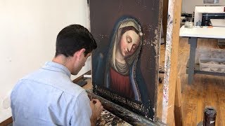 Fine Art Conservator Restores Amazing 700 Year Old Paintings [upl. by Ninnahc385]