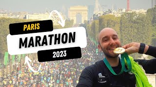 MARATHON DE PARIS 2023  3h02 WITH A GOPRO [upl. by Tatiana]