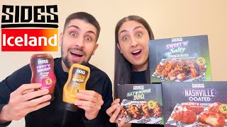 NEW SIDES BY SIDEMEN IN ICELAND REVIEW Nashville Coated XL Ribs Chicken Bites and BBQ Wings [upl. by Ynnaej]