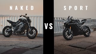 Naked Bike VS Sport Bike  What should you get MT09 VS R6 [upl. by Berthe302]