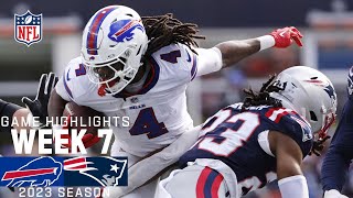 Buffalo Bills vs New England Patriots  2023 Week 7 Game Highlights [upl. by Hasina533]