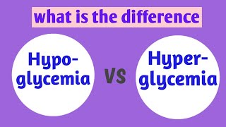 hypoglycemia vs hyperglycemia  difference between hypo and hyper glycemia [upl. by Yhtac394]