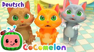 Drei Kaetzchen  CoComelon  JJs Animal Time Deutsch  Cartoons und Kinderlieder [upl. by Marcus]