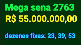 Mega sena 2763 estudos e observações linha 5 segue forte com 3 duplas nos últimos sorteios [upl. by Campney]