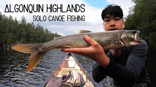 Algonquin Highlands │ Solo Canoe Fishing Trip │ Backcountry Camping [upl. by Sergent]