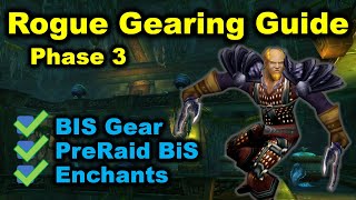 Rogue Gearing Guide Phase 3 Season of Discovery  Preraid BIS amp Full Raid BIS PVE DPS Items [upl. by Nothgierc]