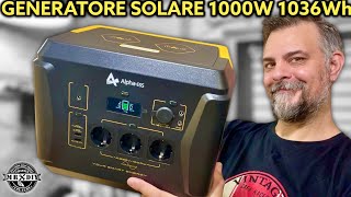 Generatore solare 220V da 1036wh anche USB e wireless Power station AlphaESS AP1000 da 1000W [upl. by Aivekahs]