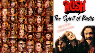 REACTION COMPILATION  Rush  The Spirit of Radio  First Time Hearing Montage DESCRIPTION [upl. by Ullyot]