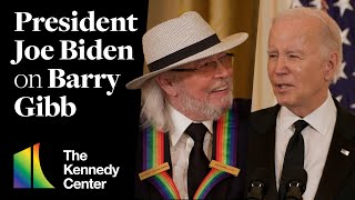 President Joe Biden on Barry Gibb  46th Kennedy Center Honors White House Reception 2023 [upl. by Frank592]