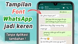 Cara merubah font whatsapp original tanpa aplikasi tambahan  Tutorial ubah tulisan wa [upl. by Jaime820]