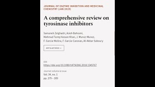 A comprehensive review on tyrosinase inhibitors  RTCLTV [upl. by Landahl]