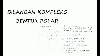 BILANGAN KOMPLEKS  BENTUK POLAR  MENGUBAH BILANGAN KOMPLEKS BENTUK KARTESIUS KE BENTUK POLAR [upl. by Gitel]