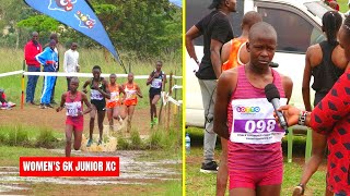 Womens 6k Junior Race  Faith Cherotich Commanding Victory  Cross Country Trials 2023 [upl. by Millham]