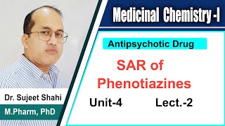 SAR of Phenothiazine  Antipsychotic drugs  Medicinal Chemistry1  BPharm  GPAT [upl. by Bergmans419]