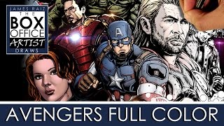 DRAWING THE AVENGERS FULL COLOR VERSION [upl. by Northway]