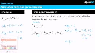 Sucessões por recorrência  Matemática 11º Ano [upl. by Uot560]