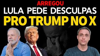 ARREGOU LULA coloca o rabo entre as pernas e já pede desculpas pro TRUMP no X [upl. by Rambert]