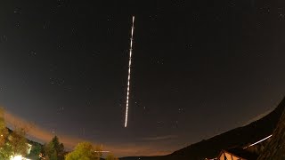 27281024 Die Nacht  Starlink Train Flugzeuge Sternschnuppen 🇨🇭 [upl. by Lyrehc]