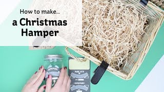 How to make a Christmas hamper  Hobbycraft [upl. by Oeflein720]