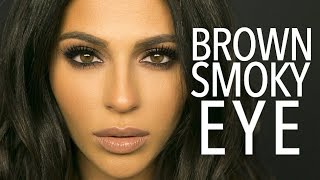 Brown Smokey Eye Makeup Tutorial  Teni Panosian [upl. by Modern]