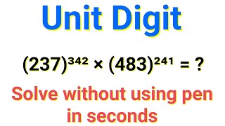 Number System  Find UNIT DIGIT or Cyclicity by JP Sir [upl. by Boser]