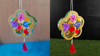 How to make Door Hanging from Flower Petals  Room Decoration with Cardboard [upl. by Meilen555]