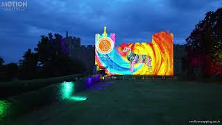 PAWSitivity projection on Framlingham Castle by Motion Mapping [upl. by Nivrac]