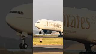 Boeing777 takeoff Emirates Airlines  Delhi dehliairport trending [upl. by Okomom]