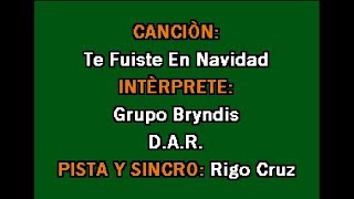 Te Fuiste En Navidad  Grupo Bryndis  KARAOKE COMPLETO [upl. by Nyrehtac215]